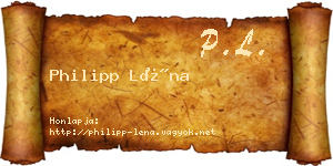 Philipp Léna névjegykártya